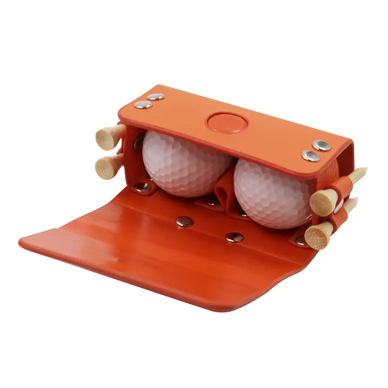 Fabriek Directe Golfbalhouder Golf Tee Lederen Tas Golf Accessoires