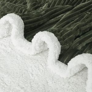 Bán Buôn Chăn & Ném Hai Lớp Chăn Dệt Kim Sherpa Chăn Trong Nhà Tấm Ga Giường - Product Image 3