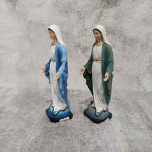 Venta al por mayor escultura de resina Santísima Virgen Madre María católica Jesús estatuilla artesanía de resina para la decoración del hogar adorno de mesa - Product Image 3