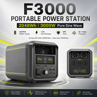 Station d'alimentation portable Fossibot 3000W 2048Wh LiFePO4 à onde sinusoïdale pure, batterie lithium hors réseau pour outils électriques