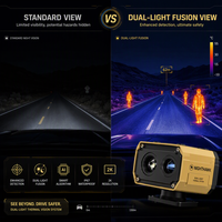 Caméra thermique double lumière SpikeBF pour véhicules, infrarouge 640x512 et système de vision nocturne par fusion basse lumière 1080P pour véhicules spéciaux