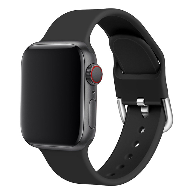 Chungming Soft Silicone Sports Wristband Replacement Strap Suitable for IWatch Series 7 6 5 4 3 2 1 SE 40mm 44mm 41mm 45mm