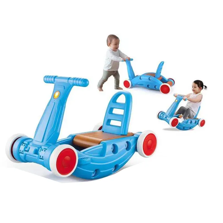 Andador multifuncional con empuje para niños, mecedora deslizante, andador para bebés