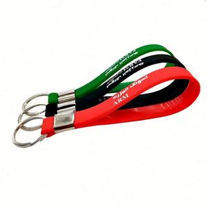 Personalized Customized logo Cheap Silicone Keychain Concave Word Printing Keychain Rubber Keyring Strap - Product Image 6