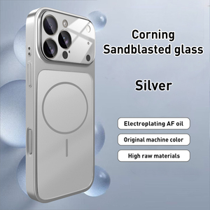Custodia Magnetica Opaca Satinata Galvanizzata per iPhone 17 16Pro Max 15 14 13 12 17 Air con Protezione Obiettivo e Copertura <span class=keywords><strong>in</strong></span> Vetro - Product Image 5
