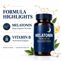 Comprimés de mélatonine, complément alimentaire pour le sommeil avec vitamine B, fabricant OEM ODM, étiquette privée