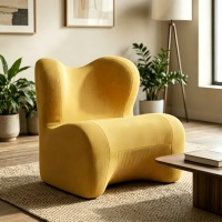 Sofá Seccional Modular de Tela Comprimida al Vacío, Silla de Lectura Ergonómica con Soporte Lumbar, Estilo Nórdico Minimalista sin Marco para Sala de Estar