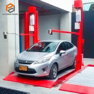 simple valet car storage lift Hydraulic car stacker parking equipment 2 Levels Vertical Car Parking lift