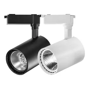Indoor shop art gallery lighting system 30W COB spotlight magnetic LED track light for commercial 220V 4000K