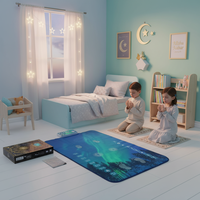 Tapis de prière électronique intelligent avec direction de la Qibla précise, tapis de prière musulman numérique haut de gamme avec horloge Azan et lecteur audio du Coran