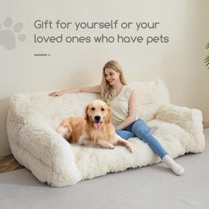 Cama para Mascotas de Peluche Larga y Suave, Espuma Viscoelástica, Extraíble, Sofá de Piso Grande y Cómodo, Sofá Gigante para Perros y Humanos - Product Image 5