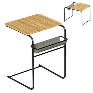 金属製のソファC字型エンドテーブル用多機能コーヒーテーブルモダンコーヒーテーブルコーヒーデスクリビングルーム家具
