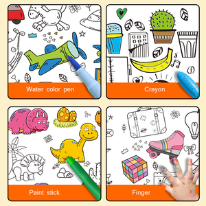 Graffiti pour enfants grande toile 3M motif ne répète pas les autocollants muraux de peinture en papier épaissi - Product Image 3