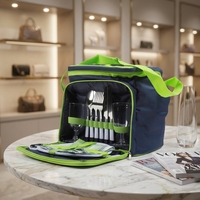 Sac isotherme pour pique-nique pour 2 personnes avec ustensiles et assiettes