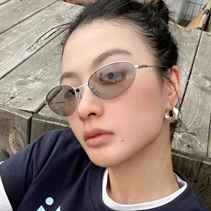 Lunettes de soleil œil de chat, monture en métal, UV400, monture intégrale, style rétro, unisexe, protection solaire, lunettes de mode pour adultes - Product Image 3