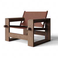 Fauteuil en cuir sculptural FERLY pour salon, artisanal, taille et couleur personnalisables