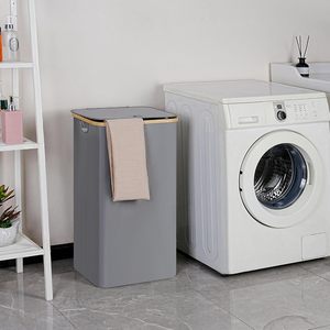 Buy One Get One in bambù cesto della <span class=keywords><strong>biancheria</strong></span> con borsa interna 100L bagno pieghevole cesto della <span class=keywords><strong>biancheria</strong></span> pieghevole sporco per i vestiti - Product Image 4