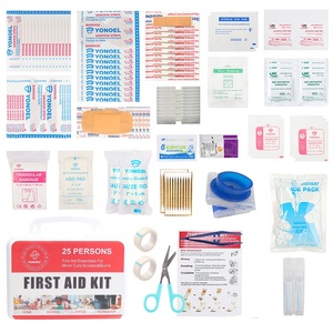 Boîte de trousse de premiers soins étanche pour 25 personnes trousse de premiers soins en plastique pour la maison, le bureau, l'école, l'extérieur - Product Image 3