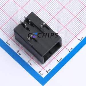 HC-3810-2*2AW-05 Wire-to-Board Pin Header Bent Lead Through Hole,P=3.81mm Connector 2x2P 3.81mm Right Angle Insert 4P - Product Image 1