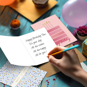 Kích thước tiêu chuẩn 4*6 inch món quà sinh nhật thiệp chúc mừng sẵn sàng chứng khoán bán buôn thiệp chúc mừng với phong bì cho thương mại điện tử người bán - Product Image 5