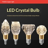Ampoule LED en cristal Olive à spectre complet, haute luminosité, à économie d'énergie, culot E14/E27, lustre décoratif de luxe