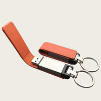 Clé USB personnalisée avec logo promotionnel d'usine, porte-clés 16 Go 32 Go 64 Go, cadeau d'entreprise promotionnel, ensemble de clés USB, porte-clés en cuir, clés USB