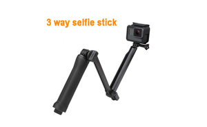 GoPro Cámara impermeable 3 vías agarre monopié trípode soporte Selfie Stick para GoPro Hero 7 8 9 10 11 12 13 Sesión <span class=keywords><strong>Go</strong></span> <span class=keywords><strong>Pro</strong></span> Accesorios - Product Image 6