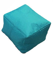 Pouf carré traditionnel Oxford fait main, rembourré de billes, repose-pieds pour salon et chambre, revêtement en tissu