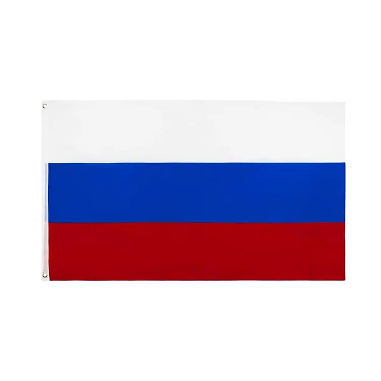 Drapeau de pays de la russie partout dans le monde 3x5ft blanc bleu rouge russie taille personnalisée polyester drapeau russe