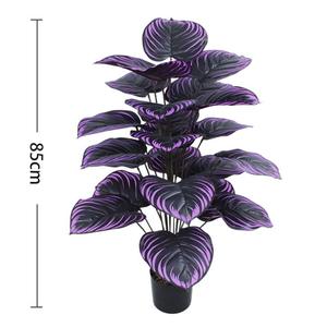 12 18 24 أوراق نباتات بنفسجية اصطناعية لديكور المنزل حفل زفاف ديكور حديقة نباتات محاكاة البنفسج وعاء الأرجواني - Product Image 6