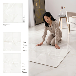 Roman Gold Twin Double Charged Polished Porcelain Floor Tiles Premium Marble Design 32x32 Inch - Product Image 2