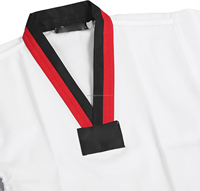 Pantalon d'uniforme de Taekwondo noir brodé avec ceinture TKD et vêtements Kwon blancs – Fournitures de Taekwondo en promotion