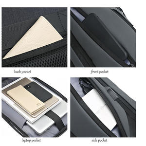 Sac à main de bureau en PU de qualité personnalisée, sac à bandoulière de bureau pour hommes, sac à dos antivol pour ordinateur portable, sac d'école - Product Image 6