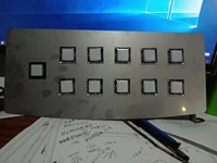 Accessoires de machine de jeu d'arcade de luxe bouton poussoir en plastique plan carré triangulaire avec interrupteur