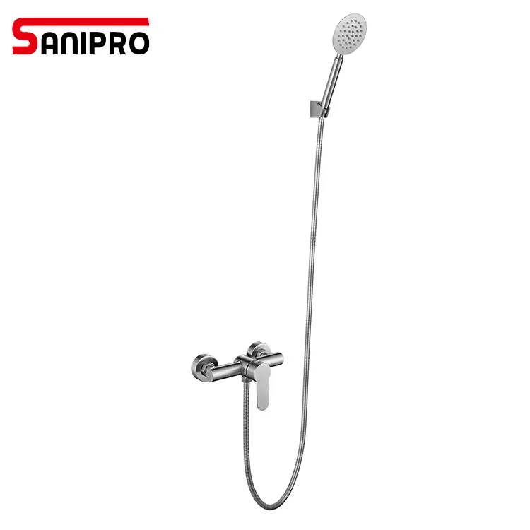 SANIPRO Bathtub shower set without sliding bar Bathroom shower faucet hot and cold