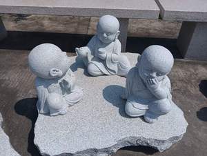 Đá Granite tự nhiên chạm khắc phật nhỏ bé nhà sư bức tượng thu nhỏ bức tượng điêu khắc - Product Image 6