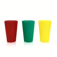 Verres à bière rétro incassables de 300 ml – Silicone, matériau PP, impression sérigraphique pour cadeaux d'entreprise