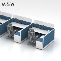 M&W Foshan – Poste de travail modulaire ajustable et moderne avec cloison de bureau et cadre en aluminium pour écoles et supermarchés