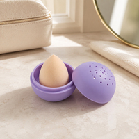 Étui de voyage en silicone résistant à l'eau et écologique pour éponge de maquillage, housse de protection pour outils de beauté