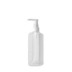 Lotion Bottle Empty Hand Sanitizer Bottle With Soap Dispenser PET Square Plastic 250ml Packaging For Cosmetics Screen Printing