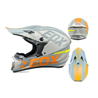 Casque de moto tout-terrain certifié DOT en ABS avec visière transparente pour karting pour jeunes - Couverture complète