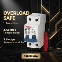 Disjoncteur miniature prépayé en cuivre GDB1-125S 1P+N Type C 230V 50Hz 10kA pour rail DIN