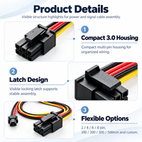 Faisceau de câbles Molex Micro-Fit 3.0, 2, 4, 6, 8 broches, OEM, sur mesure, pour alimentation et signal, connecteur de câblage industriel, assemblage de câbles