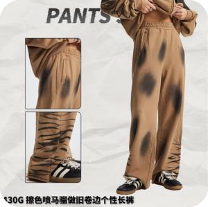 Quần jogger nam chất liệu cotton 100%, ống rộng, lưng thun vừa, kiểu dáng thẳng, lót lông cừu cổ điển, có thể tùy chỉnh logo theo yêu cầu. - Product Image 3