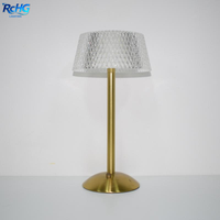 Lampe de table LED sans fil à intensité variable par batterie, classique, moderne, élégante, pour bar, salle à manger, restaurant de luxe, événement, décoration de mariage