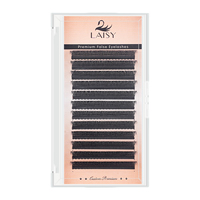 Extensions de cils individuelles professionnelles en fibres PBT noir mat à faible chute pour greffe en salon