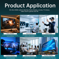 Câble HDMI 2.1 ultra fin 8K 48 Gbps OD 4,8 mm 4K 120 Hz EARC tressé pour téléviseur, moniteur, projecteur, ordinateur portable