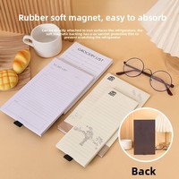 Bloc-notes magnétique personnalisable, extra-long, facile à déchirer, design minimaliste, tableau d'affichage pour réfrigérateur - 4 blocs par ensemble, magnétique