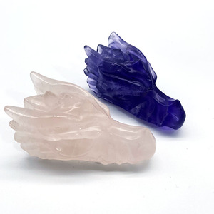 Donghai all'ingrosso diversi materiali crani di drago incisi in cristallo cristallo naturale fatto da te da Jiangsu - Product Image 4