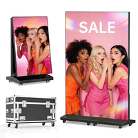 Display LED a colori per interni ad alta luminosità, con supporto da pavimento, plug and play, segnaletica digitale commerciale